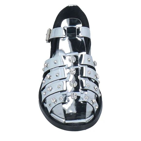 Sandro Studded Fisherman Sandals - Silver - Picture 2 of 10